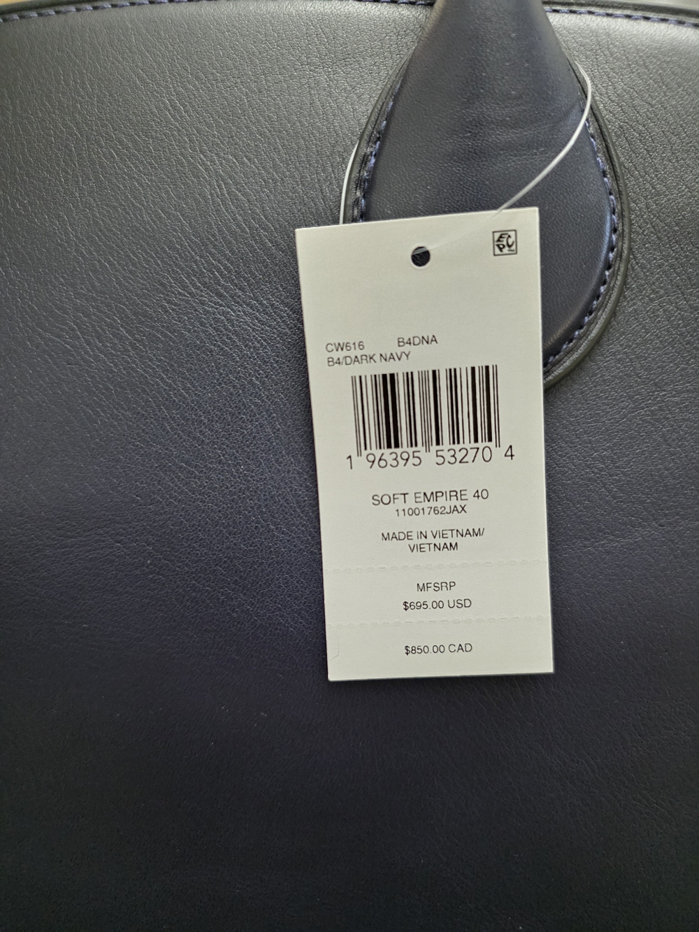 COACH Empire 40 in Dark Navy - Picture 7 of 11